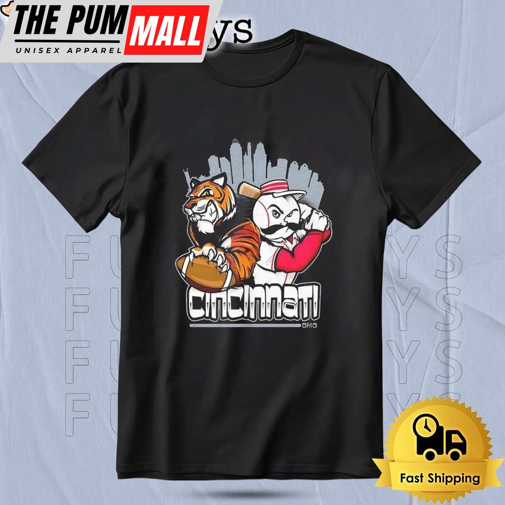 Cincinnati Ohio Sports Team Mascot T Shirt