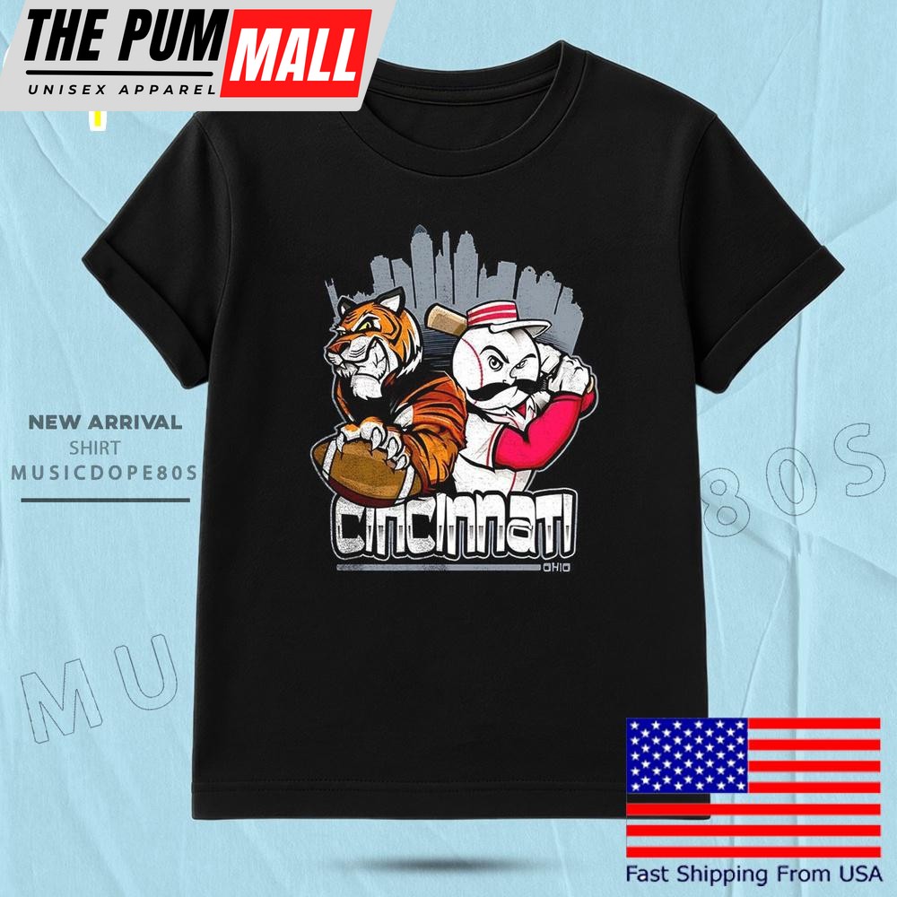 Cincinnati Ohio Sports Team Mascot T Shirt