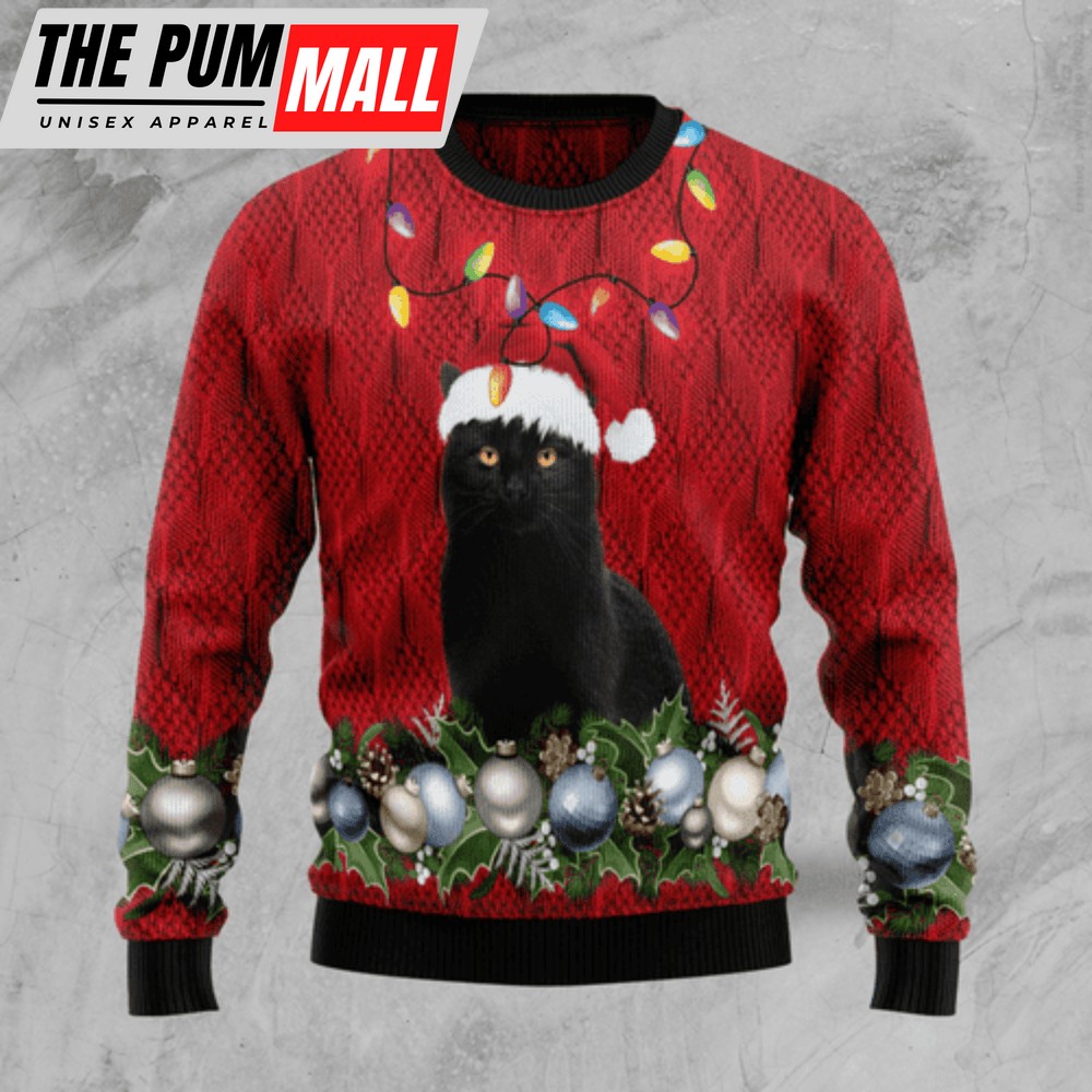 Cityparks Ugly Sweater Black Cat Christmas Beauty, Best Gift For Christmas 2023