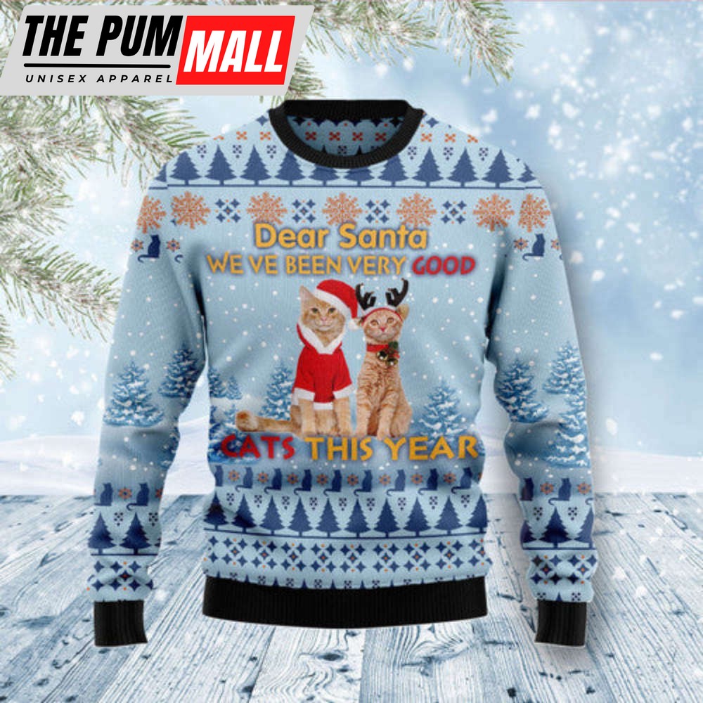Cityparks Ugly Sweater Cat Dear Santa, Best Gift For Christmas 2023