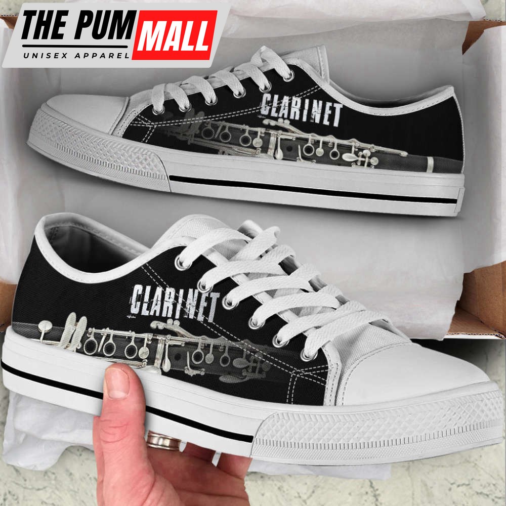 Clarinet My Passion Low Top Shoes – Canvas Print Comfortable Fashion