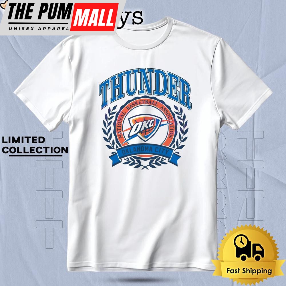 Classic Nba Logo Oklahoma City Thunder Crest T Shirt