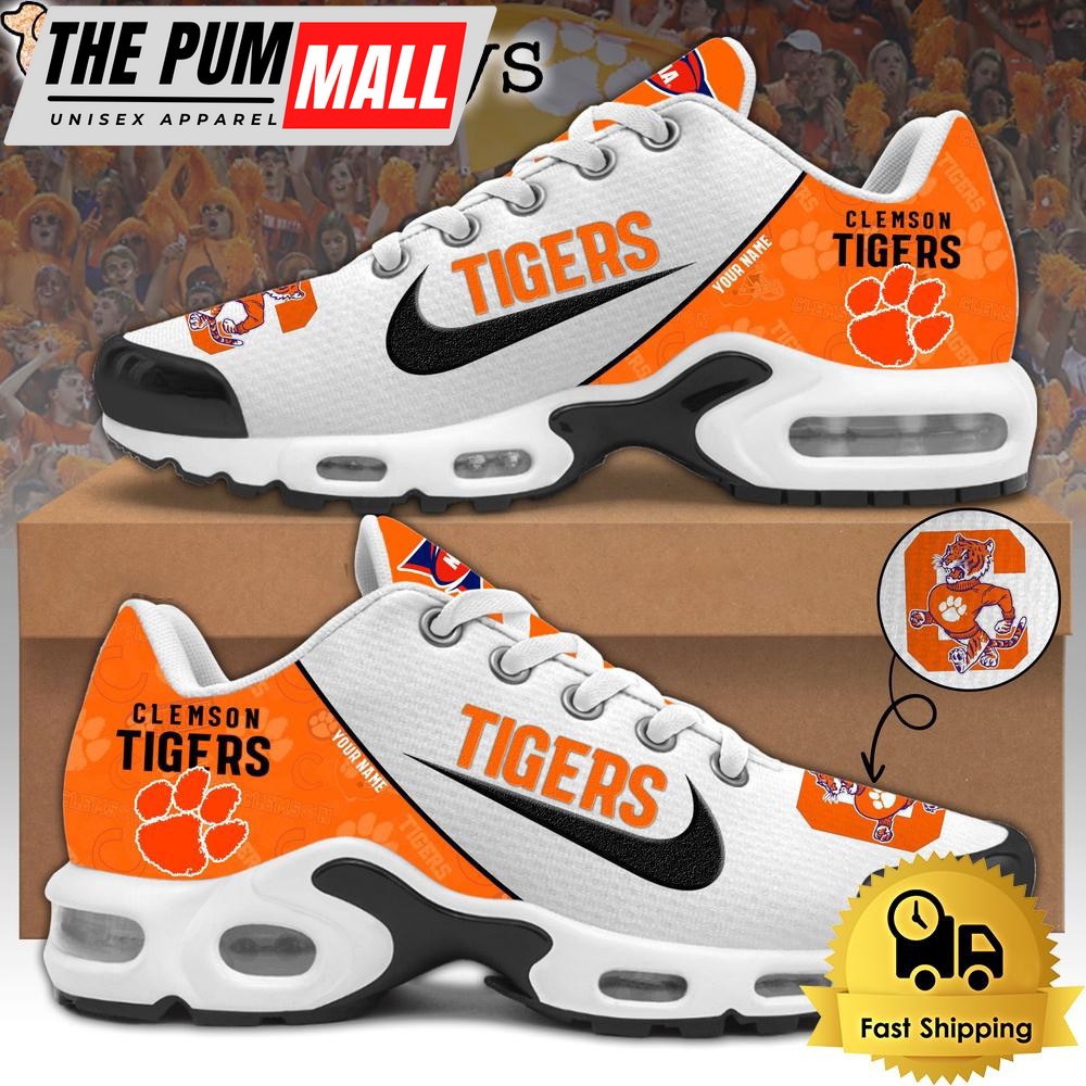 Clemson Tigers Football Mascot Symbol Custom Air Max Plus Shoes