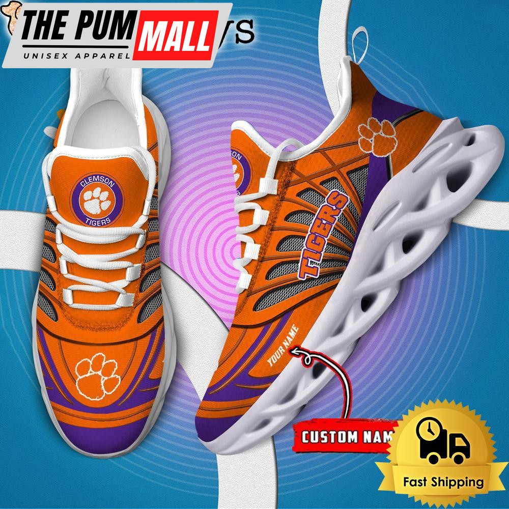 Clemson Tigers NCAA Custom Max Soul Shoes Sneakers
