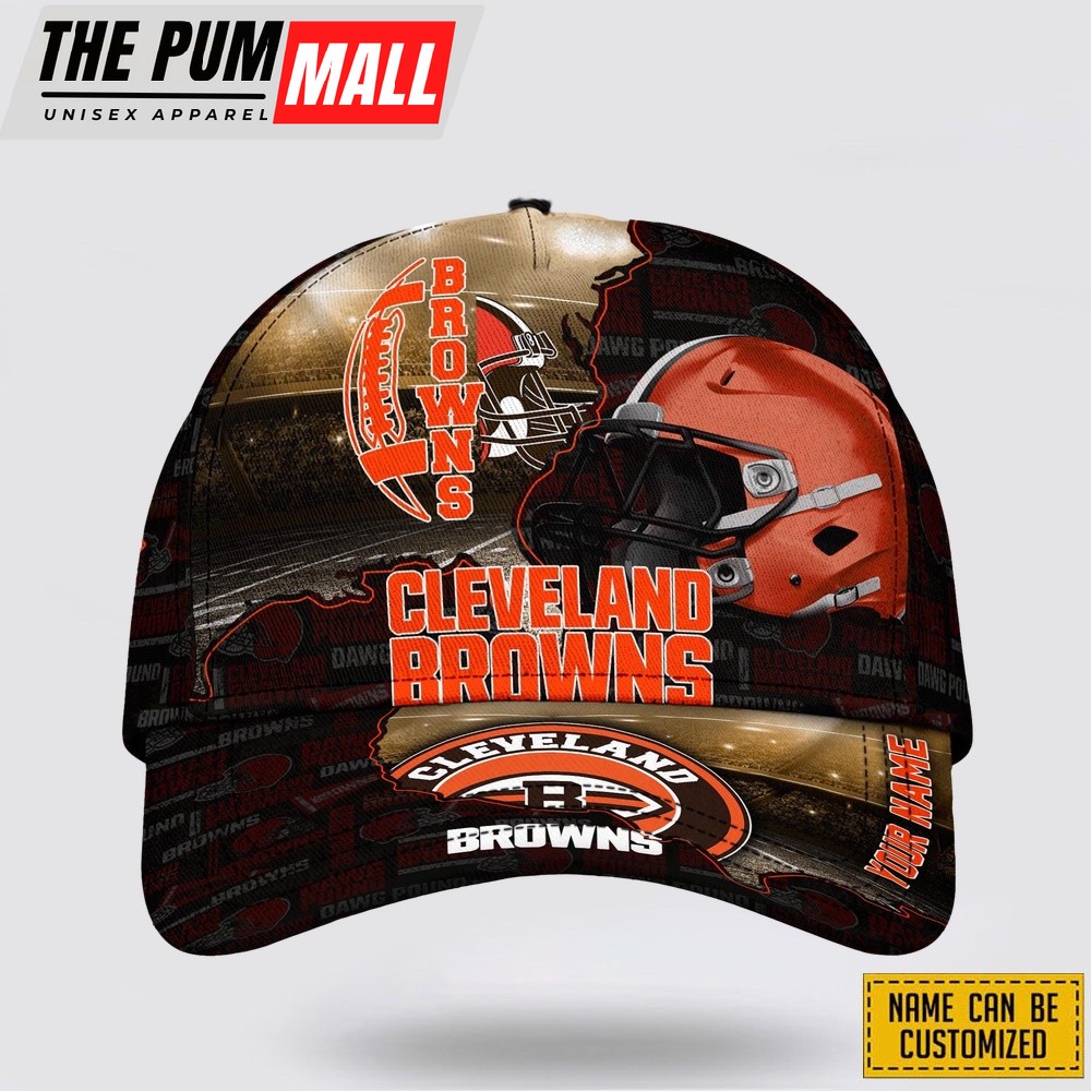 Cleveland Browns All Over Printed Nfl Baseball Caps Custom Name Caps Best Gift For Fans