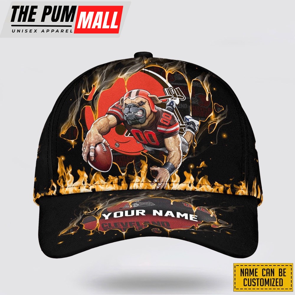 Cleveland Browns All Over Printed Nfl Baseball Caps Custom Name Caps Gift For Football Fans