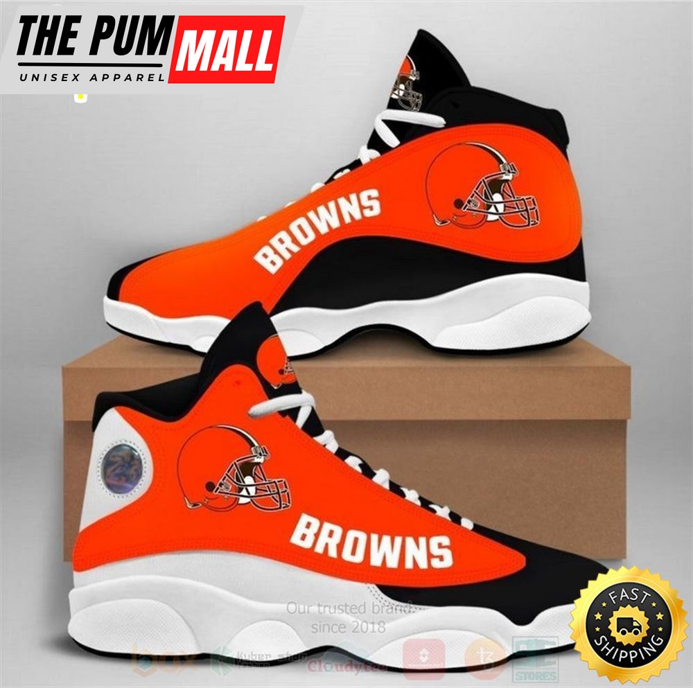 Cleveland Browns Nfl Air Jd 13 Shoes