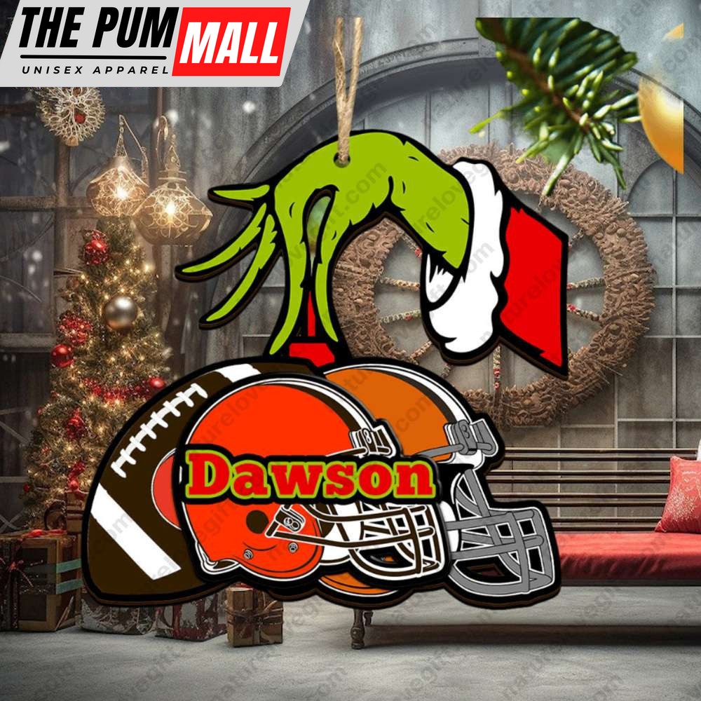 Cleveland Browns NFL Custom Grinch Christmas Ornament Tree Decorations Limited Edition
