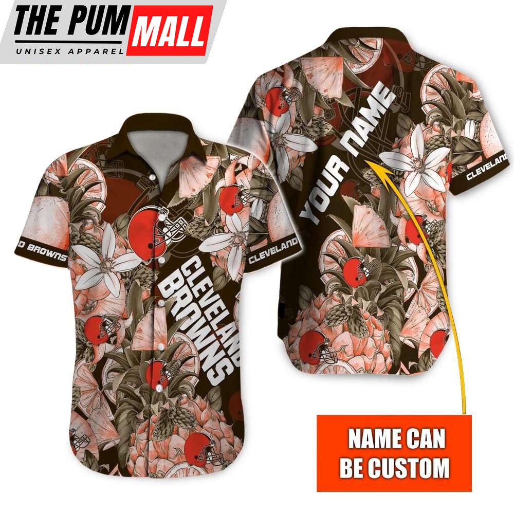 Cleveland Browns Tropical Fruit Personalized Hawaiian Shirt