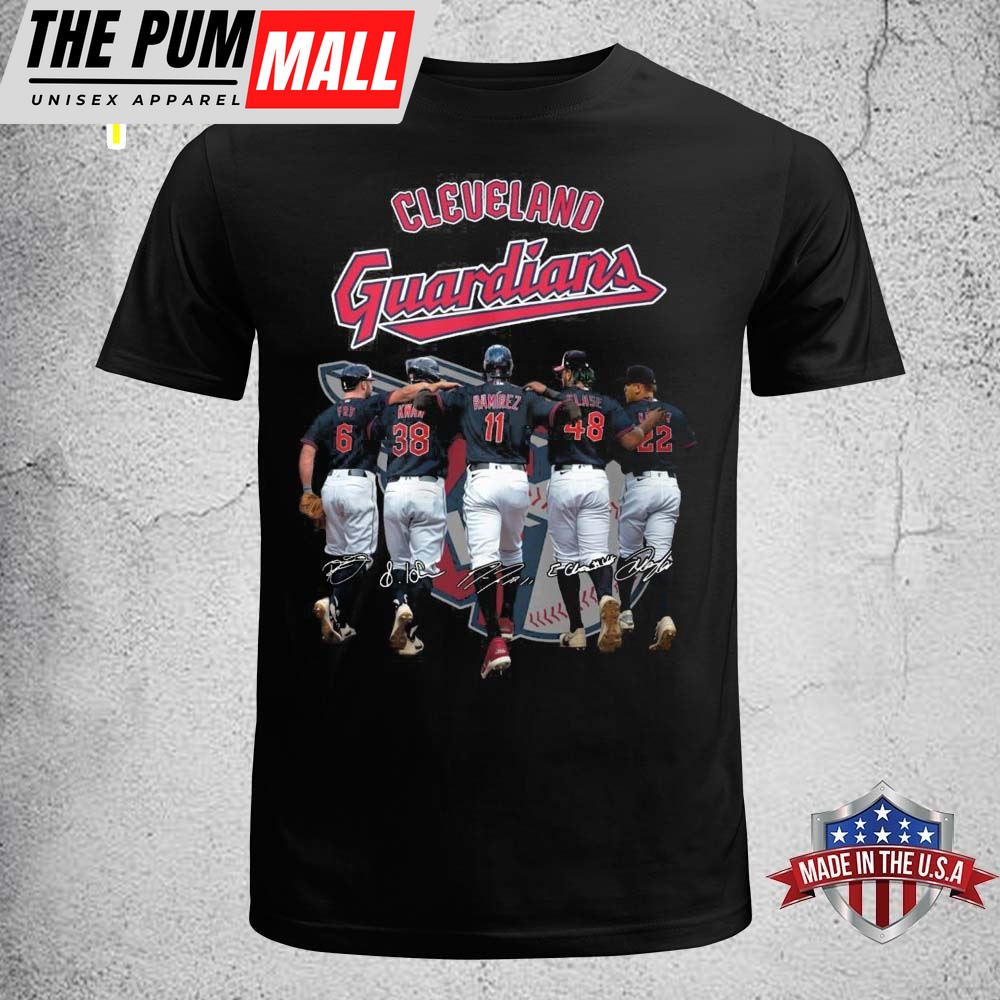 Cleveland Guardians Team Players 2025 Signatures Shirt