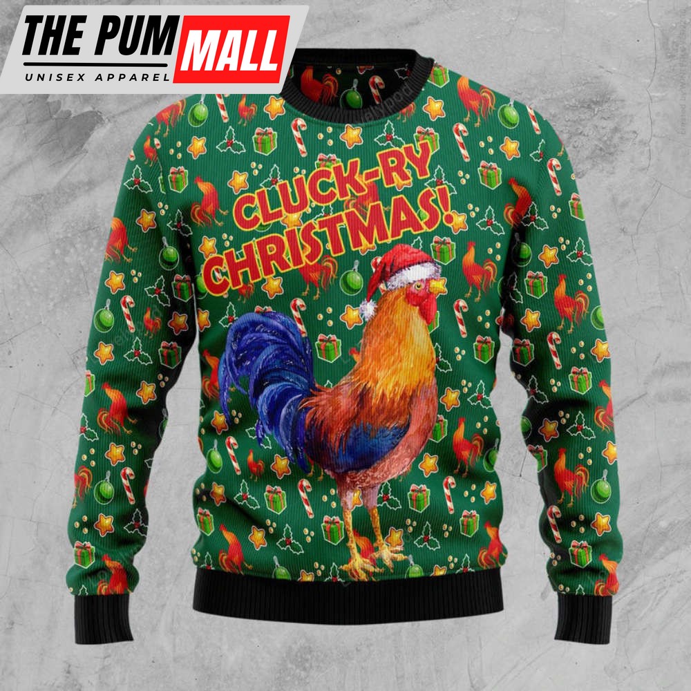 Cluck-ry Christmas Funny Ugly Christmas Sweater – Gift For Christmas