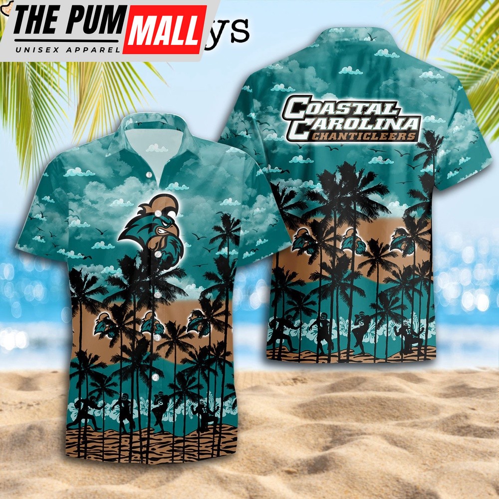 Coastal Carolina Chanticleers Palms Tree Hawaiian Shirt