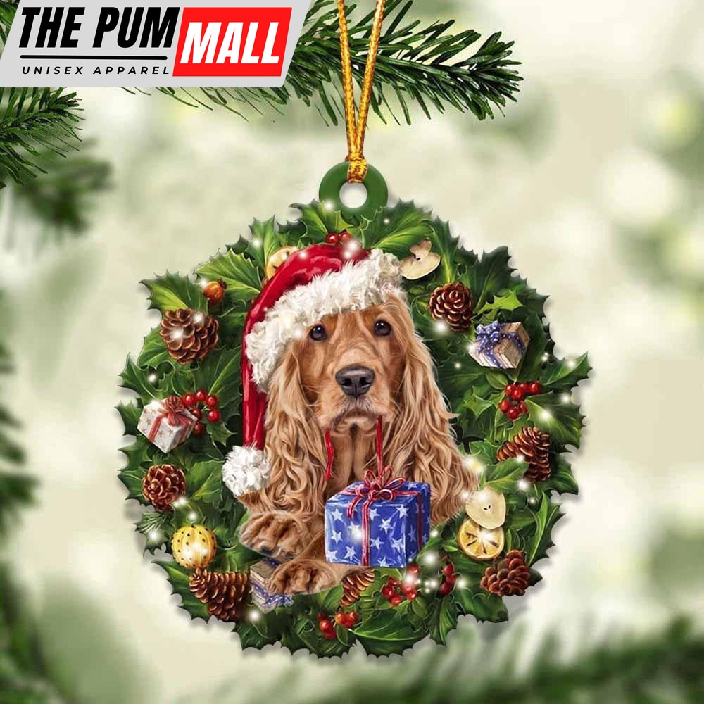 Cocker Spaniel And Christmas Ornament – Acrylic Dog Ornament – Gifts For Dog Lovers Limited Edition