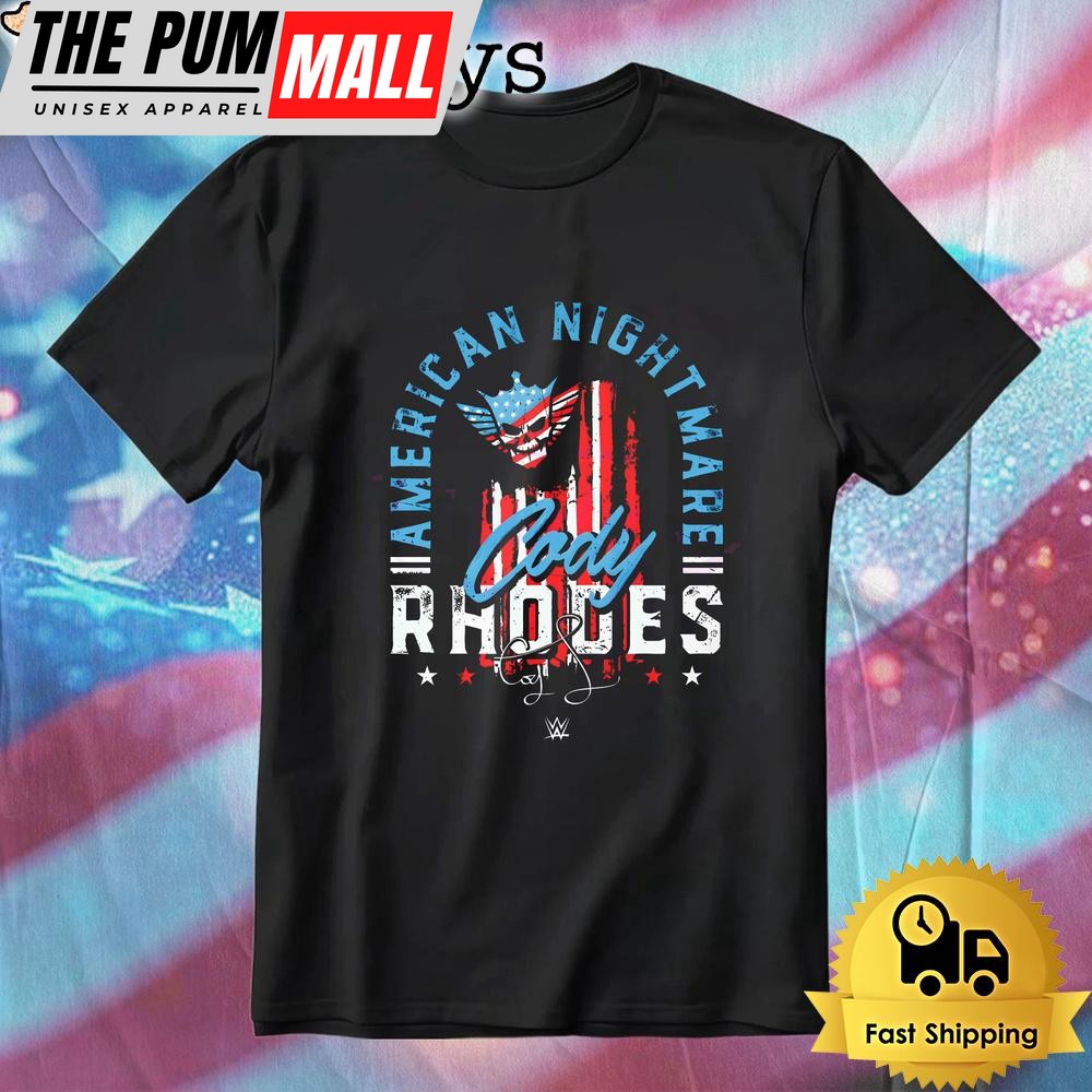 Cody Rhodes American Nightmare Flag Wrestling T-Shirt