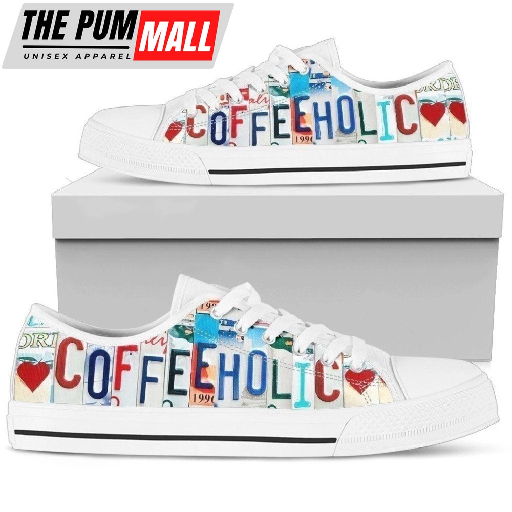 Coffeeholic Women’s Sneakers Low Top Shoes Coffee Lover