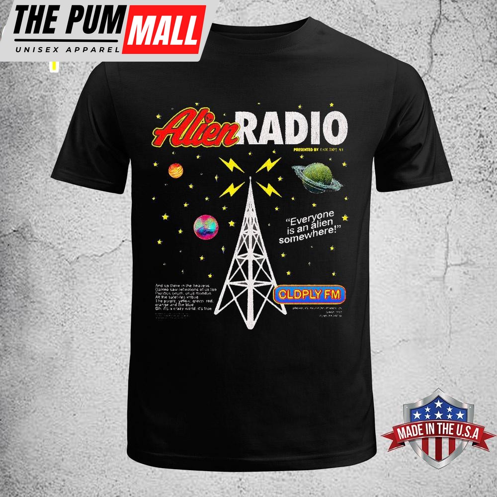 Coldplay Alien Radio Music Of The Spheres World Tour 2025 Unisex T-Shirt