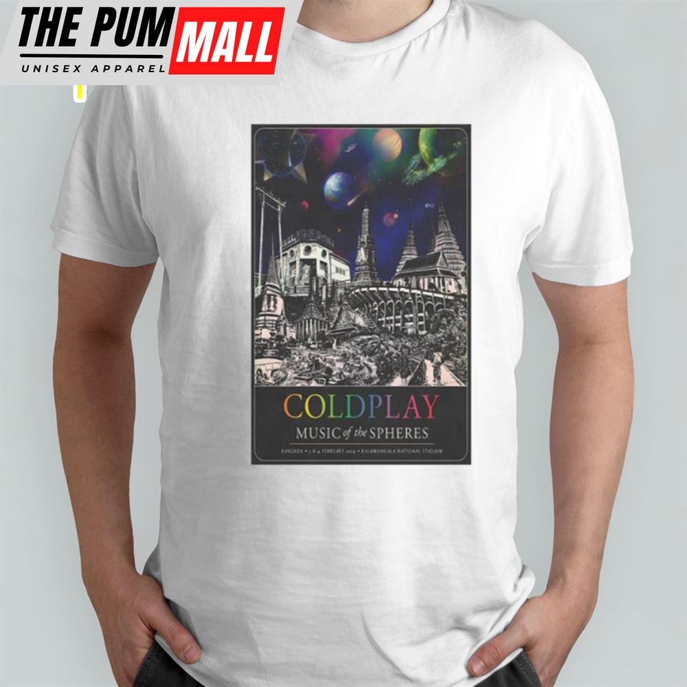 Coldplay Tour 2024 Bangkok Poster Shirt