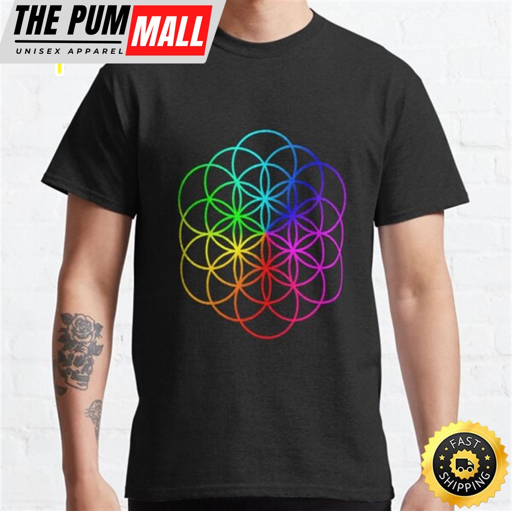 Coldplay World Tour 2025 Coldplay Music Of The Spheres Flower Of Life T-Shirts