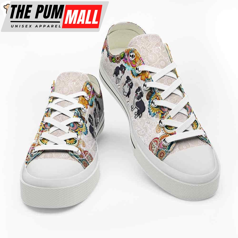 collie-colorful-flowers-mandala-low-top-shoes-happy-international-dog-day-canv-nxi8b9kl Collie Colorful Flowers Mandala Low Top Shoes – Happy International Dog Day Canvas Sneaker – Owners Gift Dog Breeders