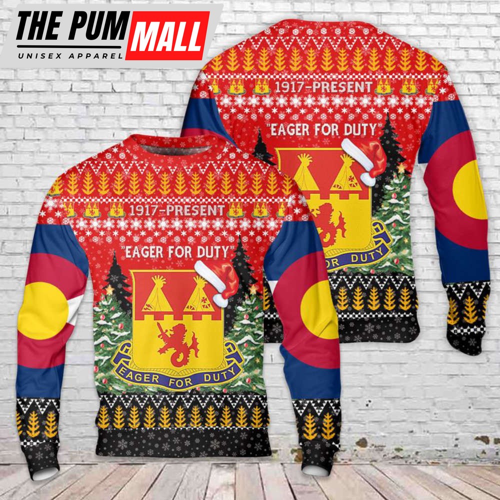 Colorado Army National Guard 157th Field Artillery Regiment Christmas Sweater Gift For Christmas