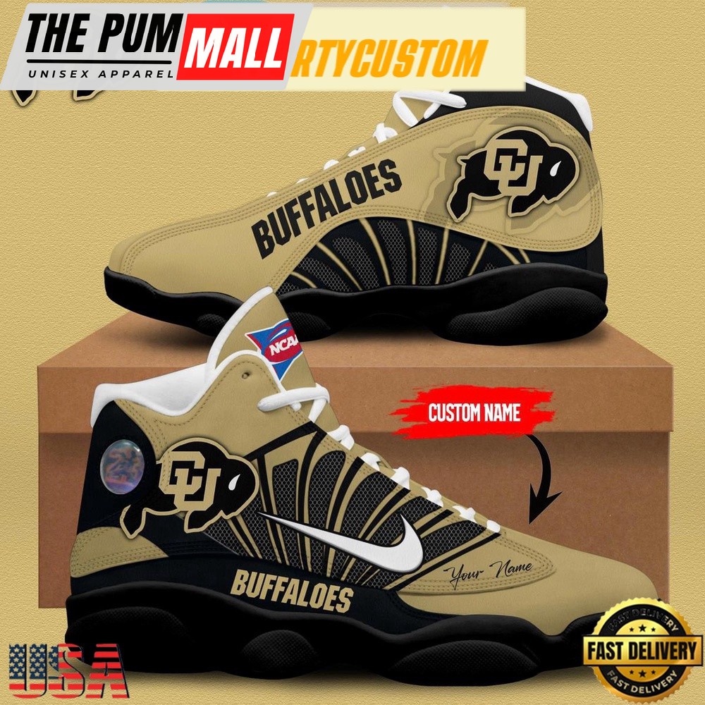 Colorado Buffaloes Go Buffaloes 2024 Custom Name Air Jd 13 Shoes Running Sneakers For Womens