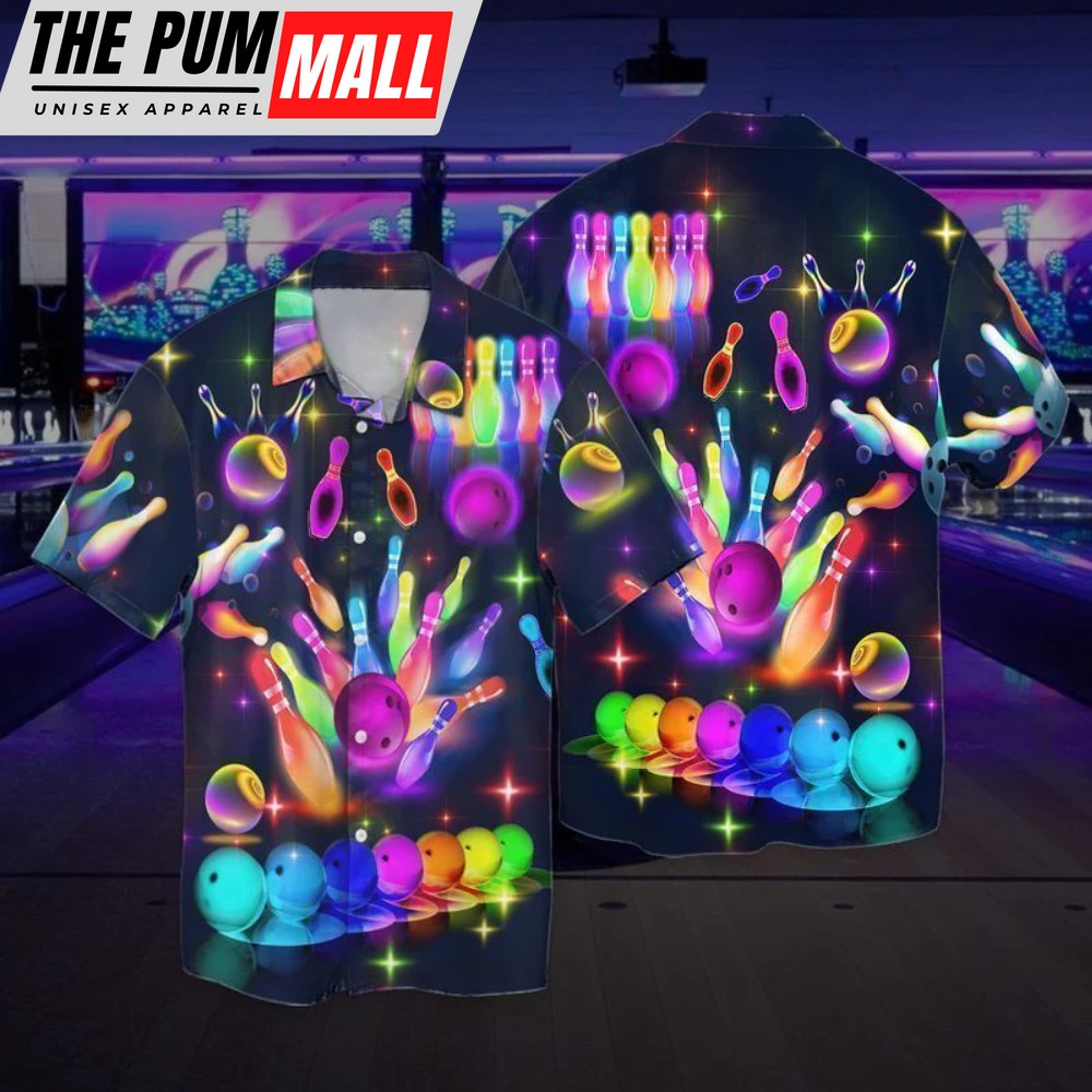 Colorful Hawaiian Bowling Shirt – Trendy All Over Print Design