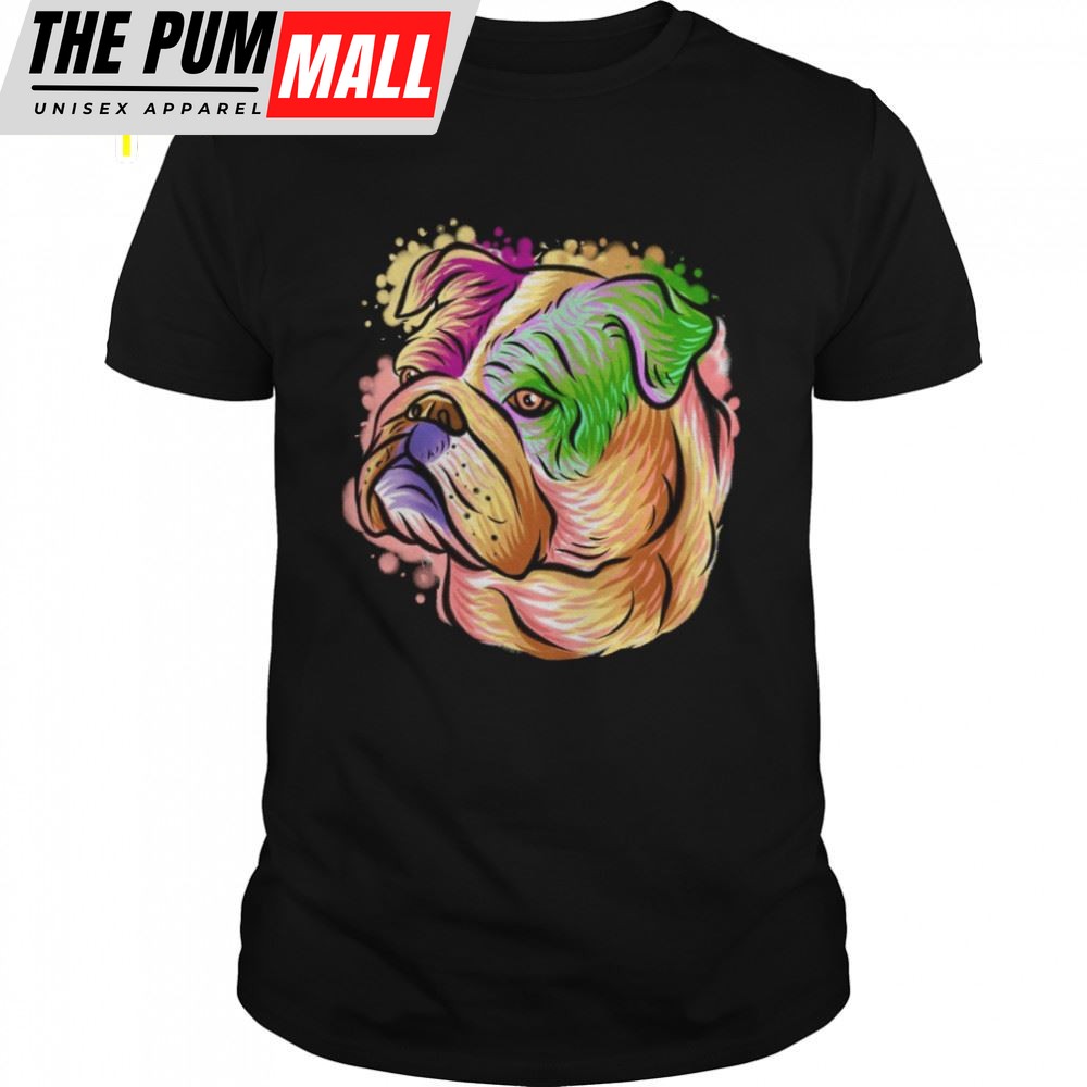 Colorful Pop Art Bulldog Dog Mom Mothers Day Shirt