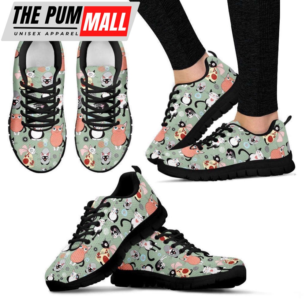 Coloruful Cats Women’s Sneakers Walking Running Lightweight Casual Shoes For Men And Women