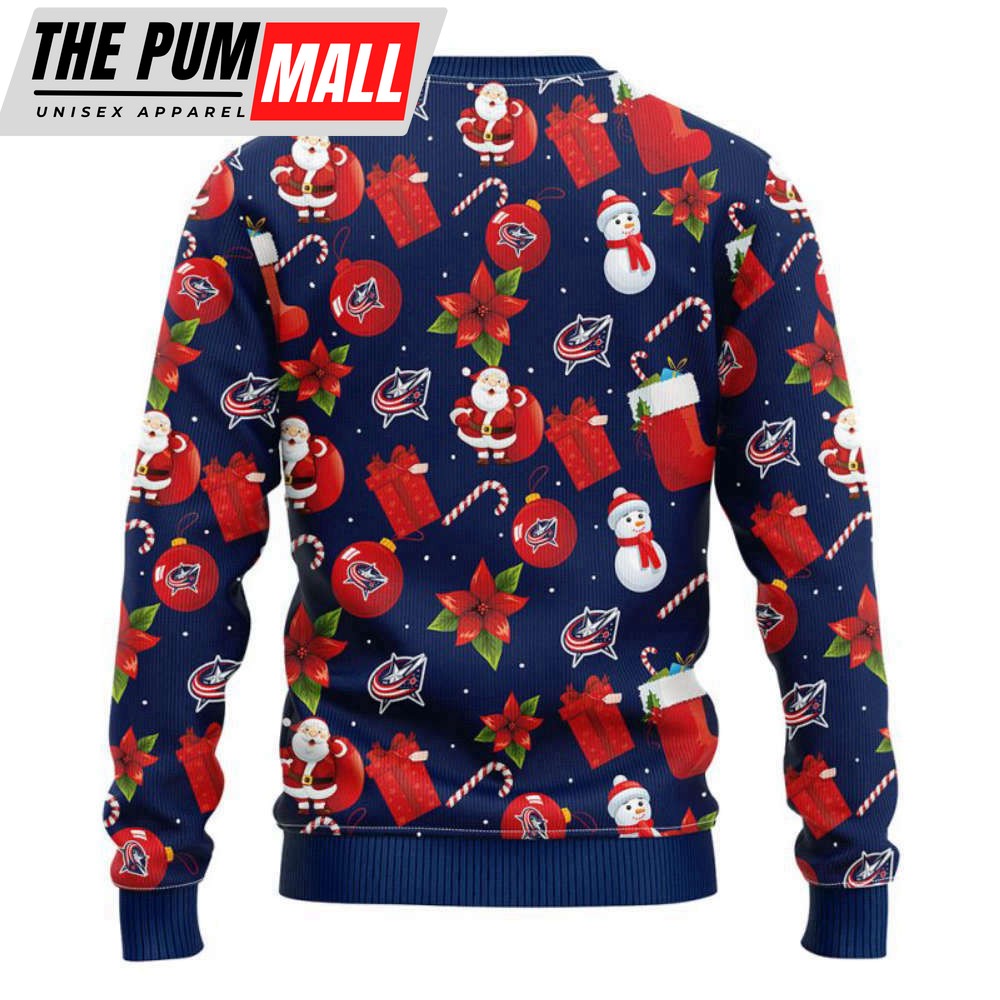 columbus-blue-jackets-santa-claus-snowman-christmas-ugly-sweater-gift-for-chris-375fcf63 Columbus Blue Jackets Santa Claus Snowman Christmas Ugly Sweater, Gift For Christmas