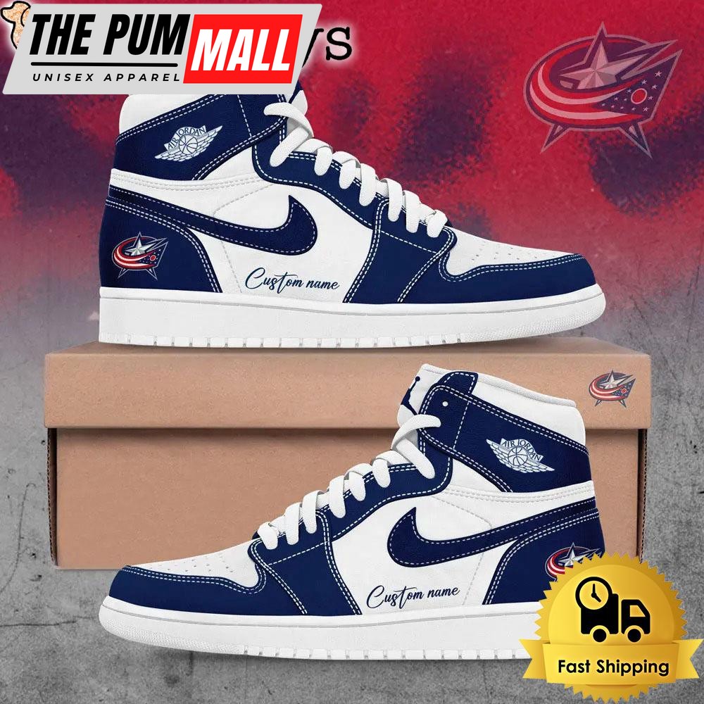 Columbus Blue Jackets The pride of Ohio Custom Name Air Jd 1 Shoes
