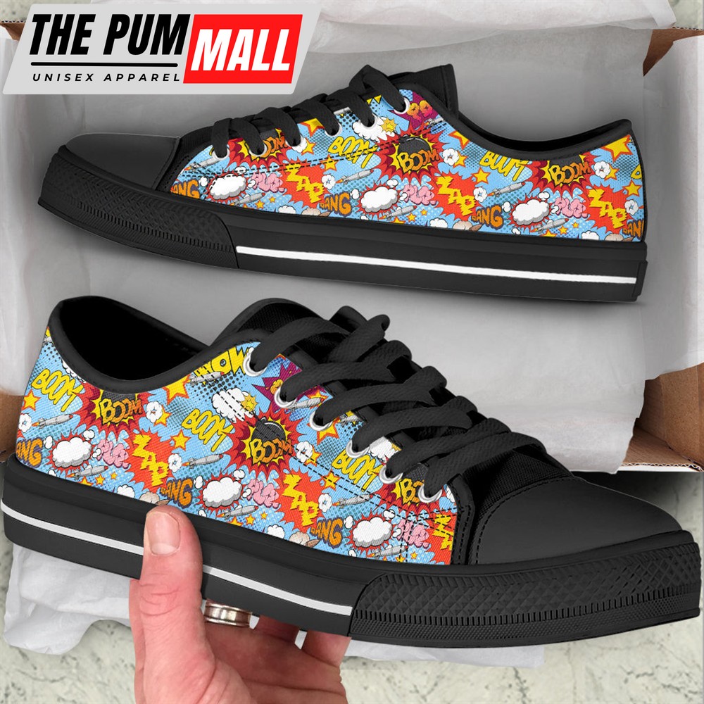 comic-book-explosion-seamless-low-top-shoes-canvas-print-lowtop-casual-shoes-g-nyux3x8r Comic Book Explosion Seamless Low Top Shoes – Canvas Print Lowtop Casual Shoes Gift For Adults Malalan