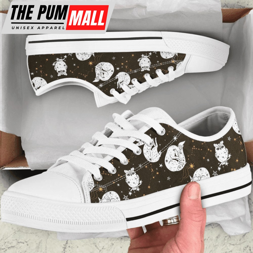 Constellation Owls Low Top Shoes PN206007Sb – Trendy Footwear