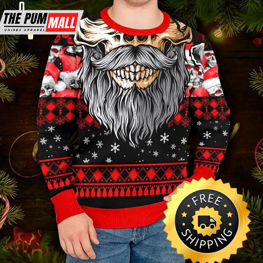 cool-beard-skull-team-skull-ugly-christmas-sweater-skull-ugly-sweater-mz1e11gm Cool Beard Skull Team Skull Ugly Christmas Sweater, Skull Ugly Sweater