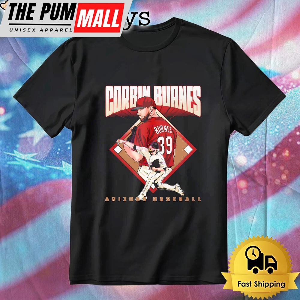Corbin Burnes Arizona Baseball Diamond T-Shirt