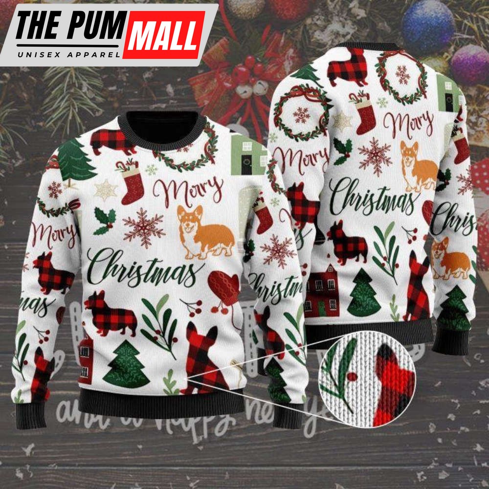 Corgi Dog Ugly Christmas Sweater, Best Christmas Gift For Dog Lover