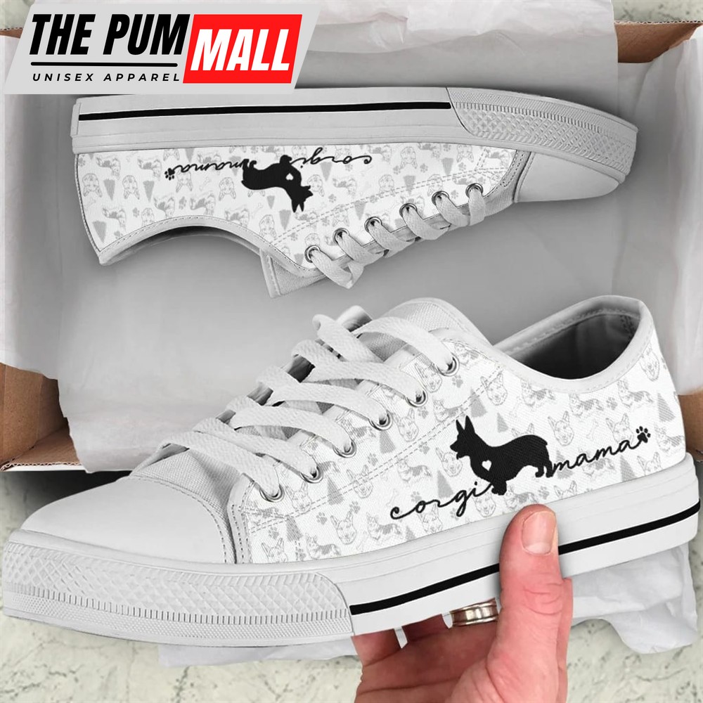 Corgi Low Top Shoes – Sneaker For Dog Walking – Dog Lovers Gifts for Him or Her