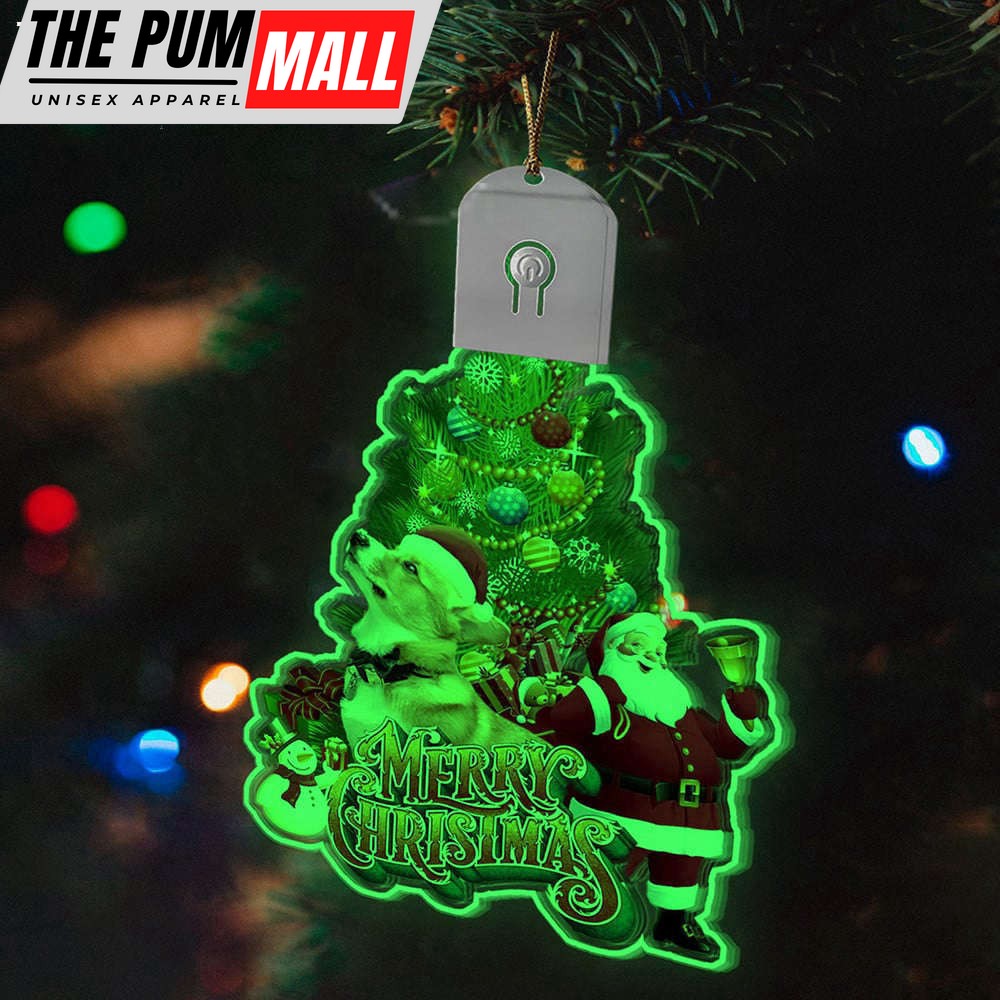 Corgi Merry Christmas Led Ornament Light Up Xmas Ornaments Christmas Gifts For Corgi Lovers Limited Edition