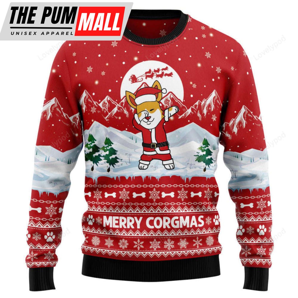 Corgi Merry Xmas Ugly Christmas Sweater for men and women