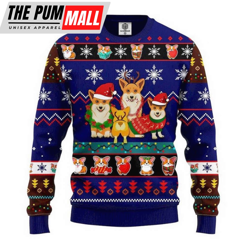 Corgi Ugly Christmas Sweater, Merry Corgmas Christmas Ugly Sweater, Gift For Dog Lover