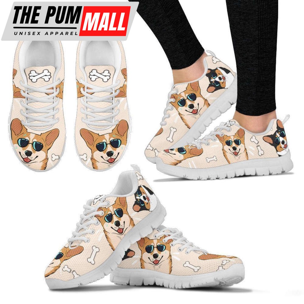 Corgi Women’s Sneakers For Men And Women Comfortable Walking Running Lightweight Casual Shoes