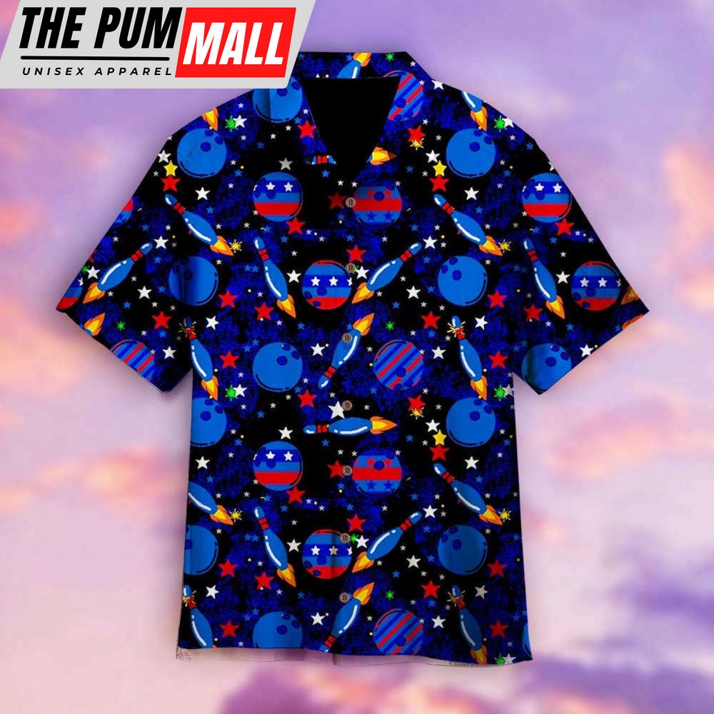 Cosmic Galaxy Bowling Hawaiian Shirt For Men & Women WT1292