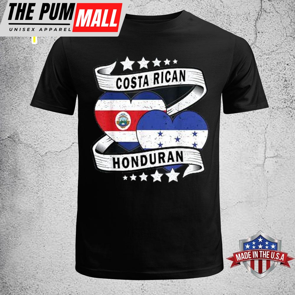 Costa Rican Honduran Shirt Honduras Y Costa Rica Flag T-Shirt
