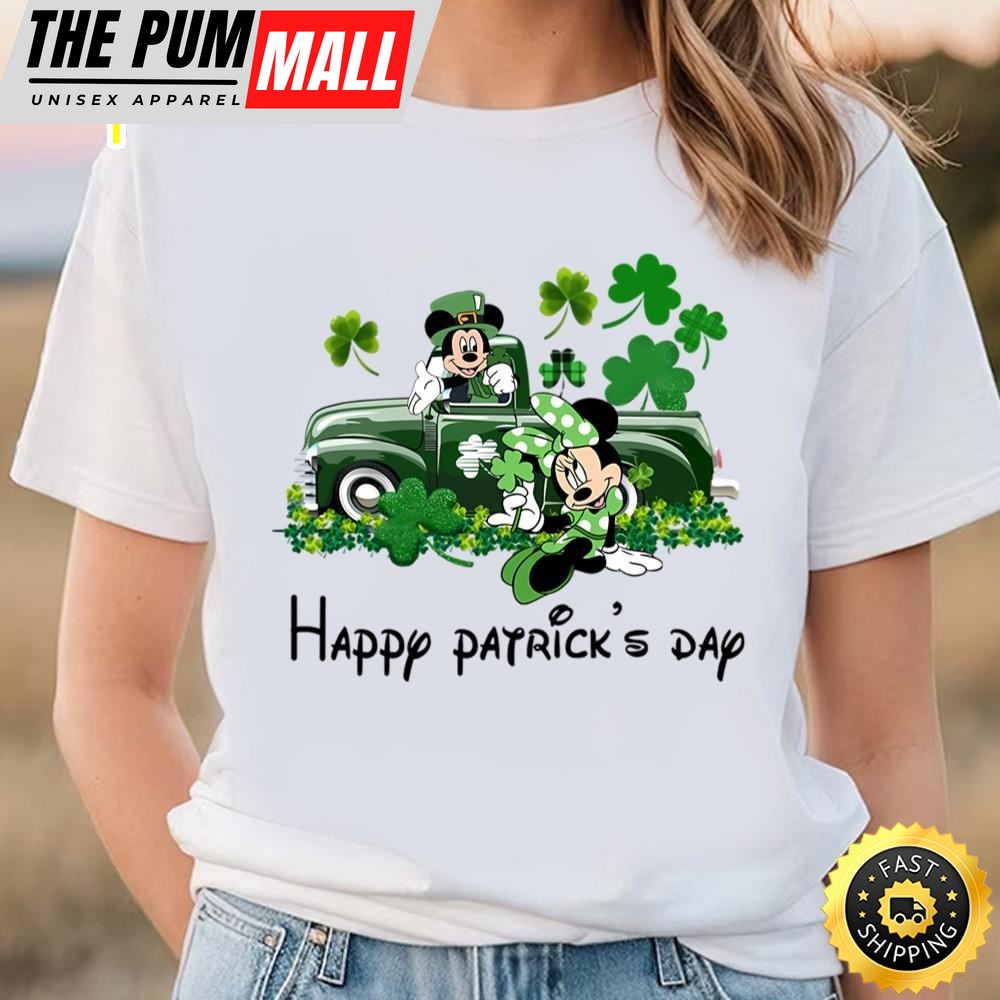 Couple Mickey Mouse Disney St Patricks Day Shirt