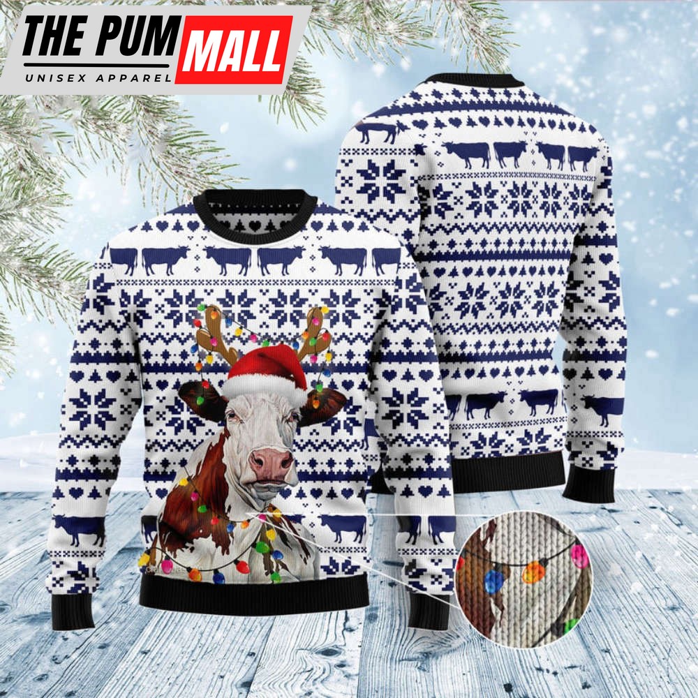 Cow Christmas Reunion Ugly Christmas Sweater, Christmas Sweater For Men And Women