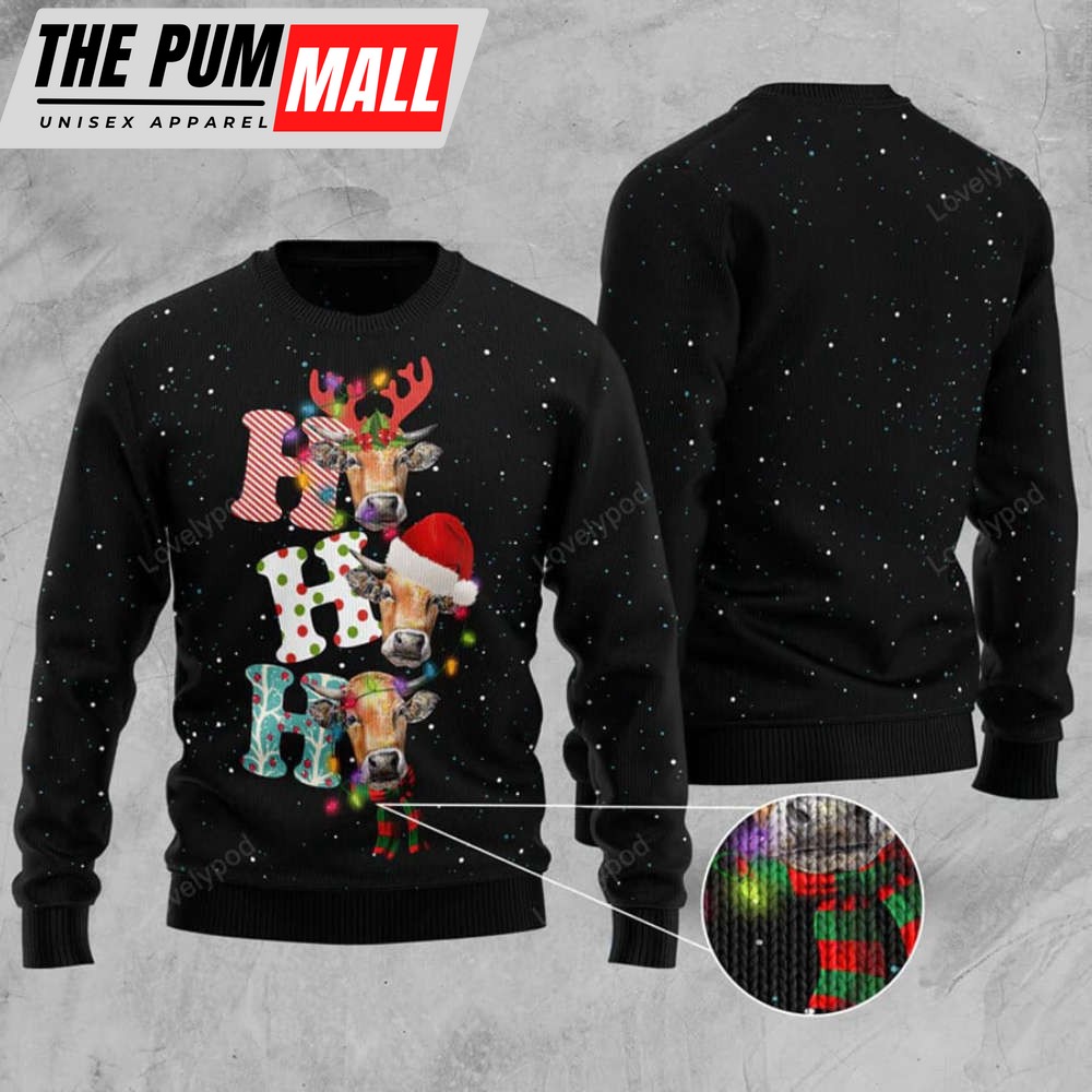 cow-ho-ho-ho-ugly-christmas-sweater-christmas-ugly-sweater-g9qt9m52 Cow Ho Ho Ho Ugly Christmas Sweater, Christmas ugly sweater