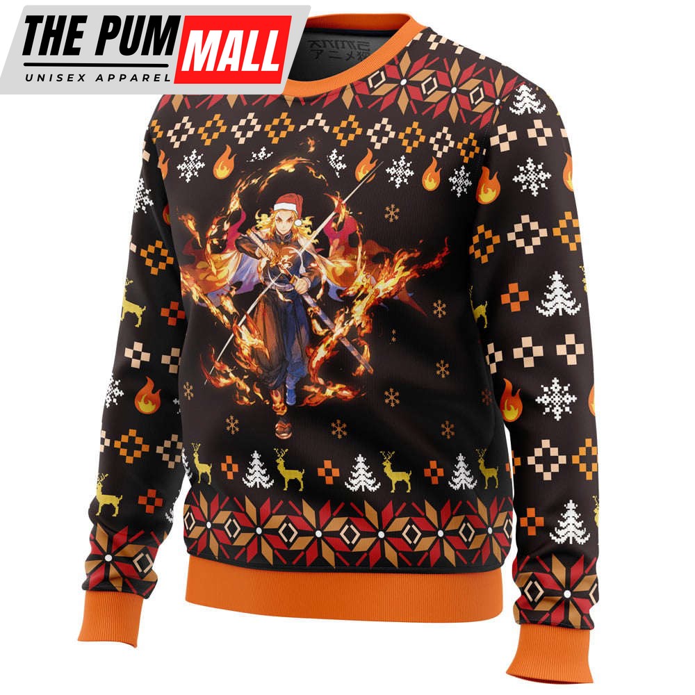 cozy-rengoku-demon-slayer-christmas-sweater-comfimerch-ignite-holiday-spirit-z379ipvy Cozy Rengoku Demon Slayer Christmas Sweater – Comfimerch: Ignite Holiday Spirit Perfect Christmas Gift