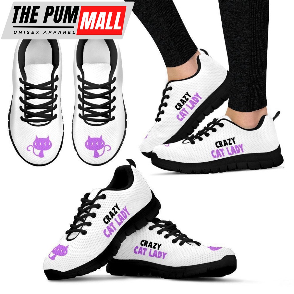 Crazy Cat Lady Women’s Sneakers Walking Running Lightweight Casual Shoes For Men And Women