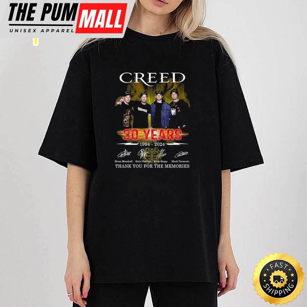 Creed 30 Years 1994-2025 Thank You For The Memories T-Shirt