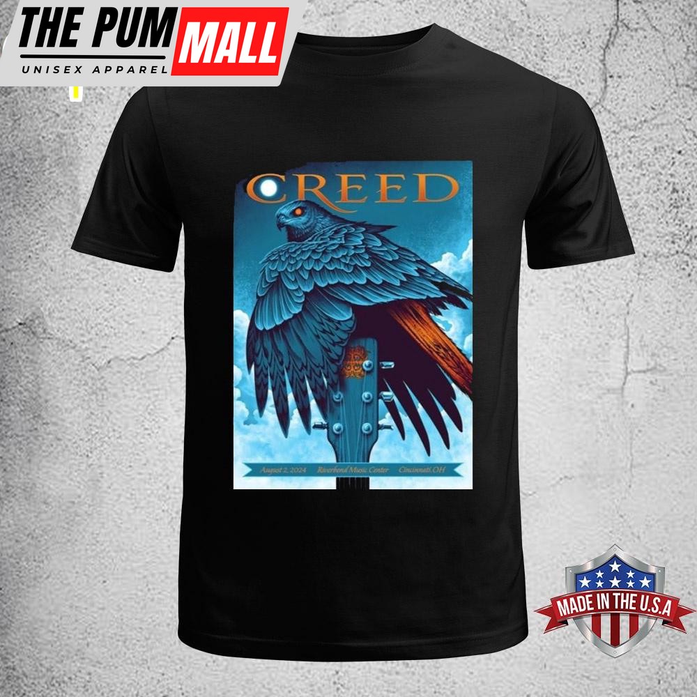 Creed Limited Concert August 2 2024 Poster Show Cincinnati Unisex T-Shirt