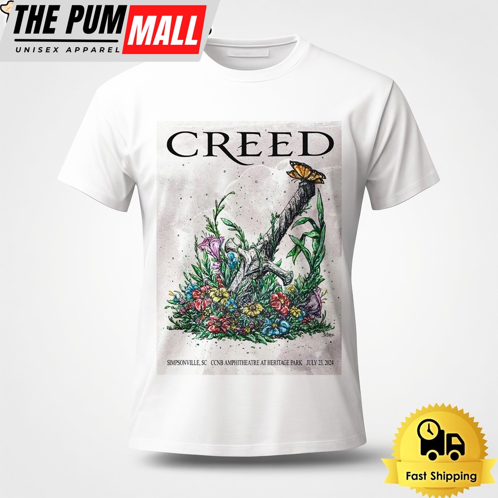 Creed Tour In Simpsonville SC On July 23 2024 Unisex T-Shirt